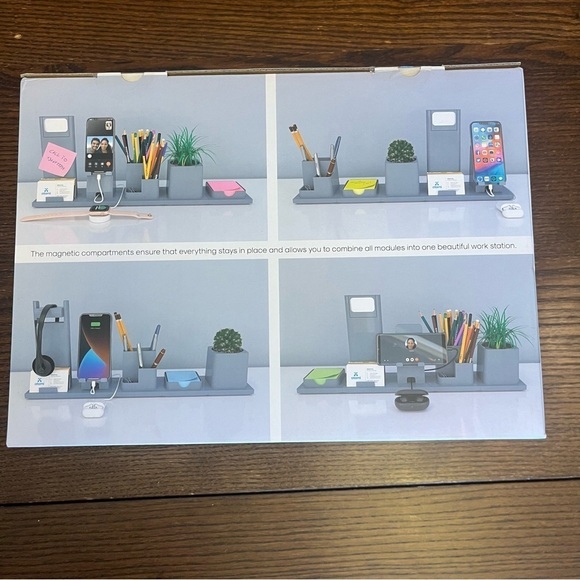 Modular Desktop Organizer
Built-in Dual AC Outlets Dual USB Cell Stand Desk Lamp - Picture 5 of 9